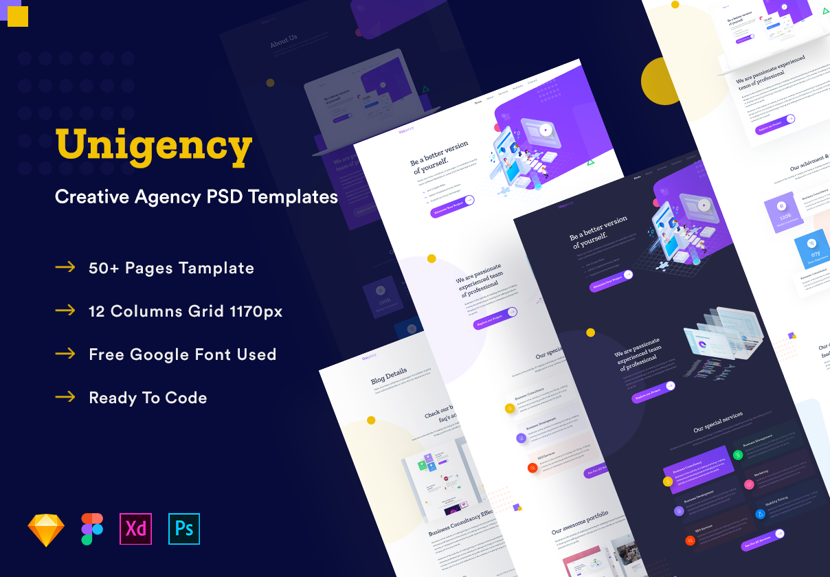 Creative Agency Web Template — Illustrations on UI8