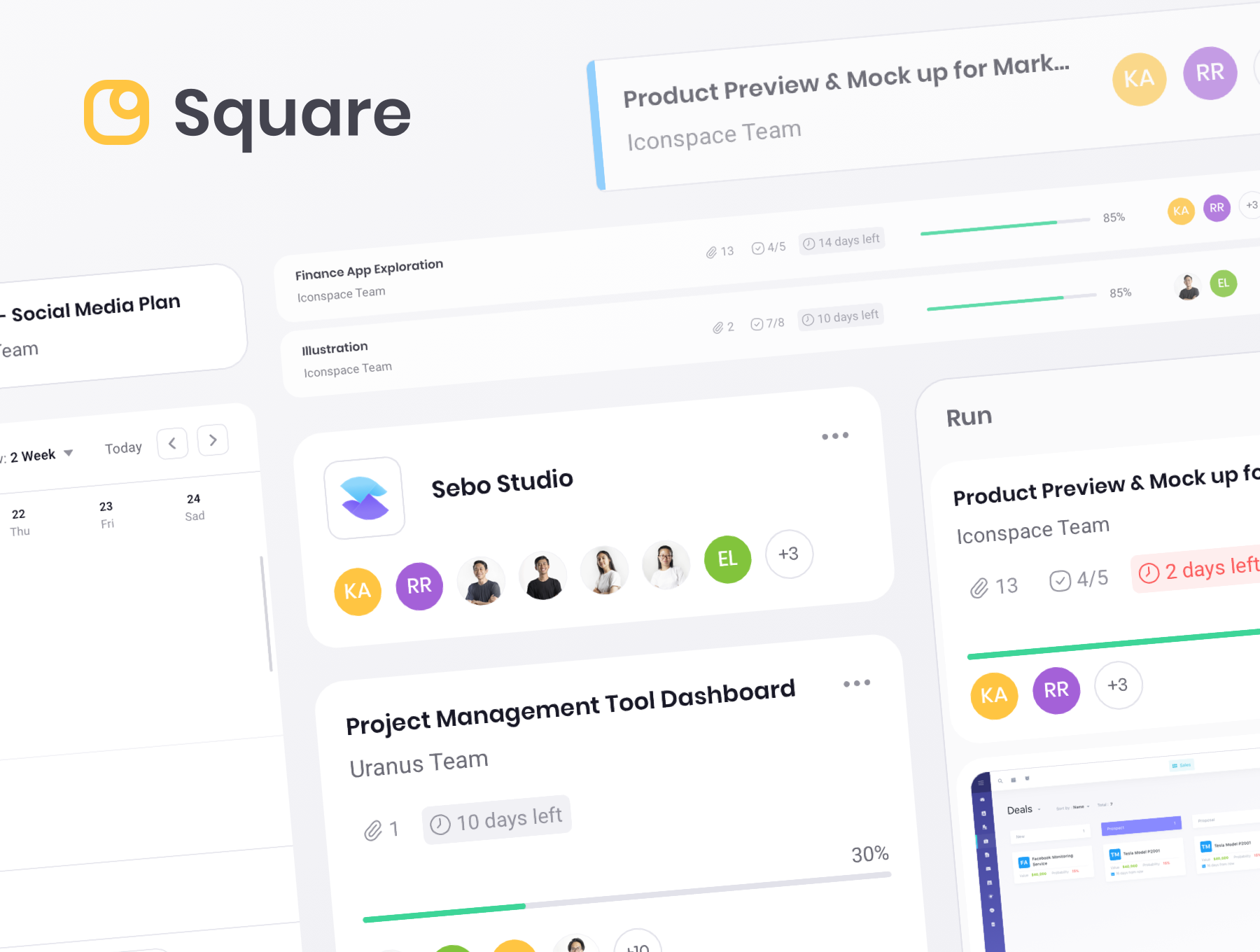 Square Dashboard UI Kit preview 2
