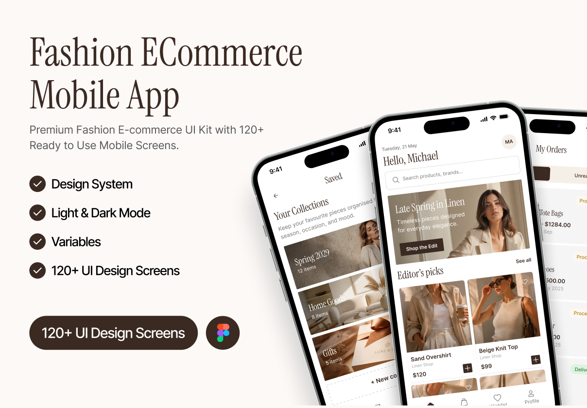 Sable - Fashion E-Commerce Mobile App UI Kit - Ecommerce, Mobile design asset by ui8