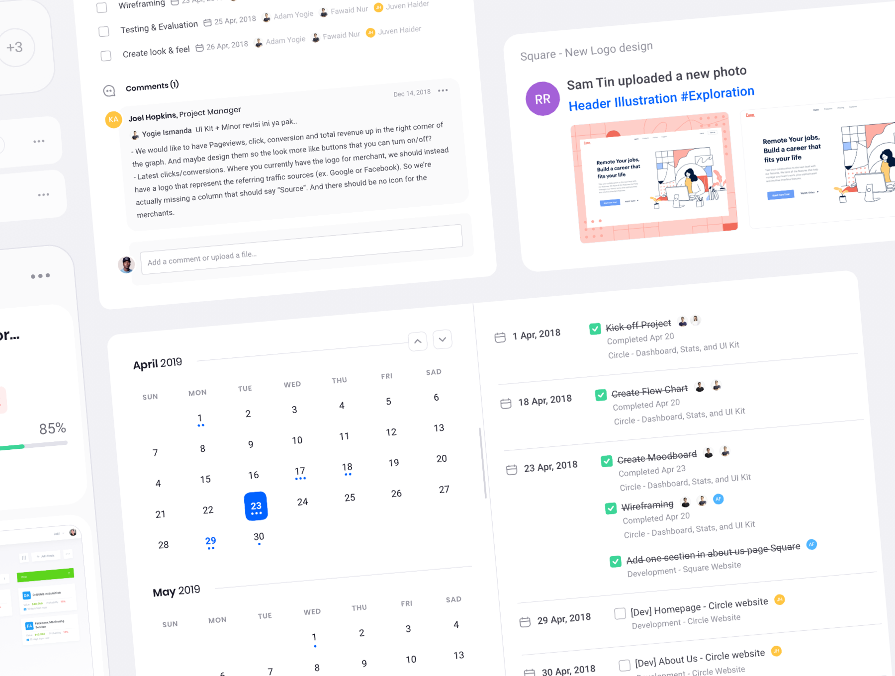 Square Dashboard UI Kit preview 3