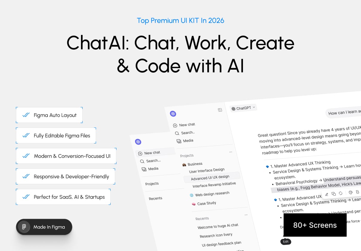 ChatAI — Chat, Work, Create & Code with AI - Uncategorized design asset by ui8