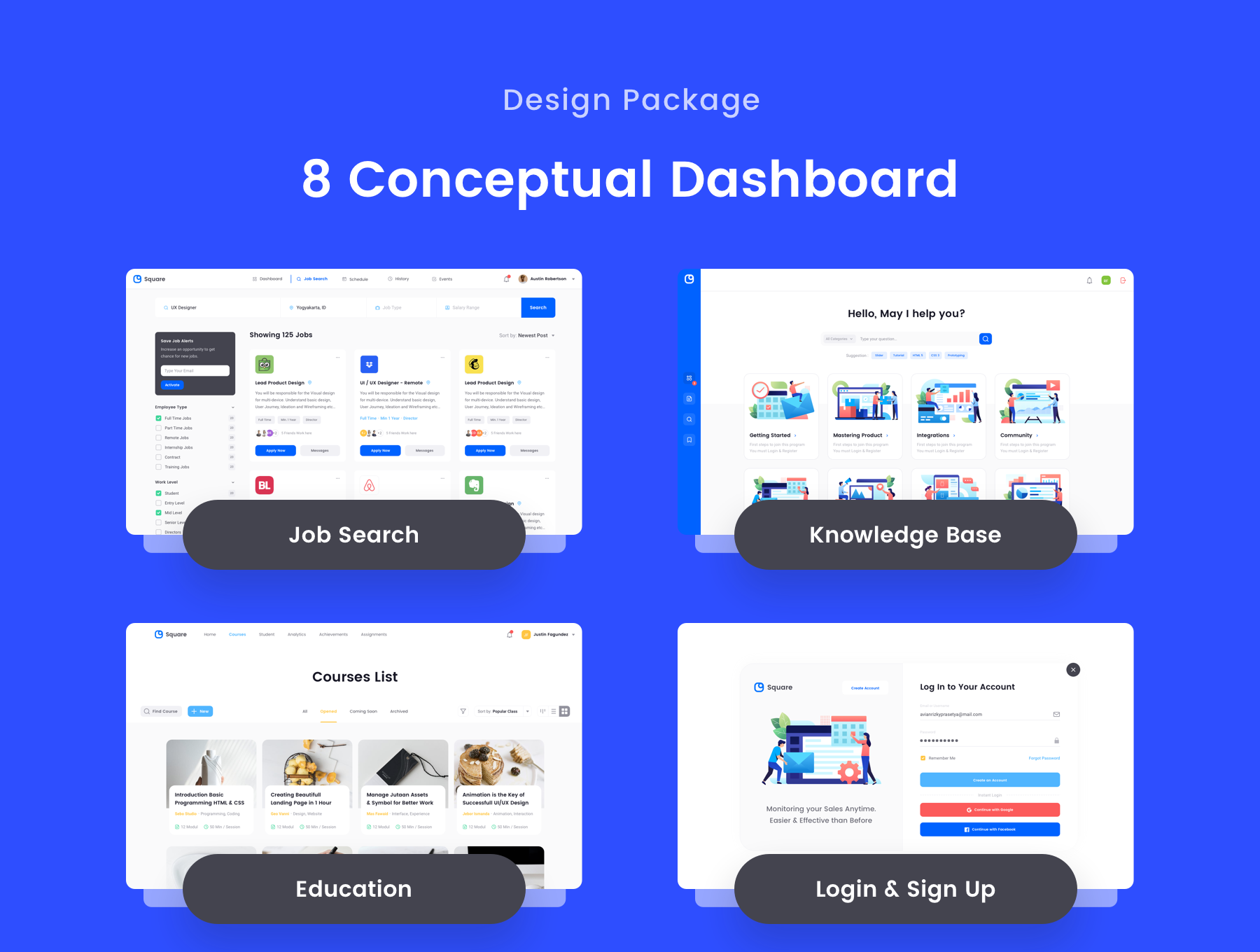 Square Dashboard UI Kit preview 6