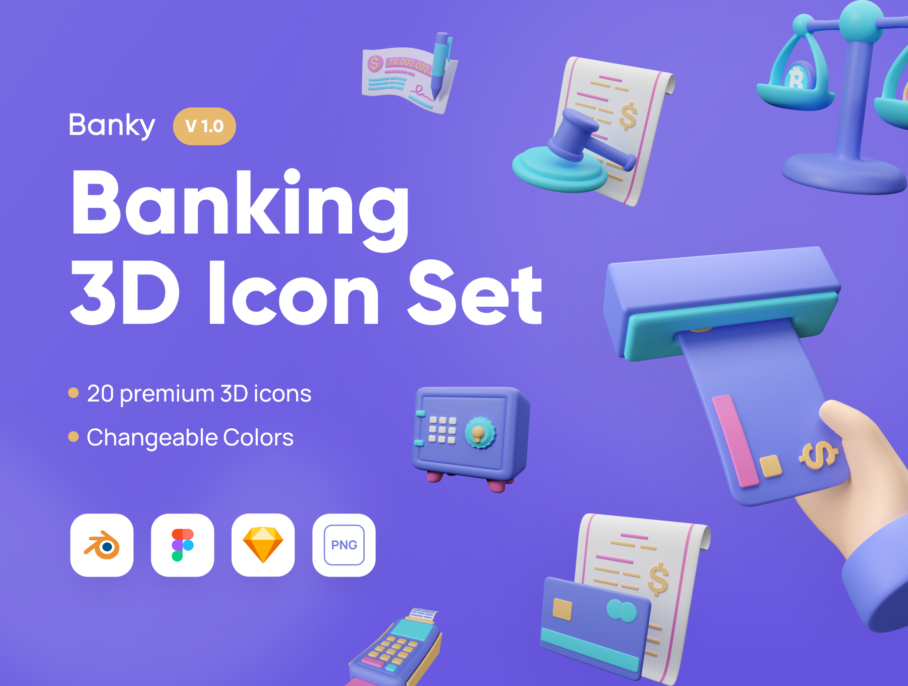 Banky - Banking 3D Icon Set