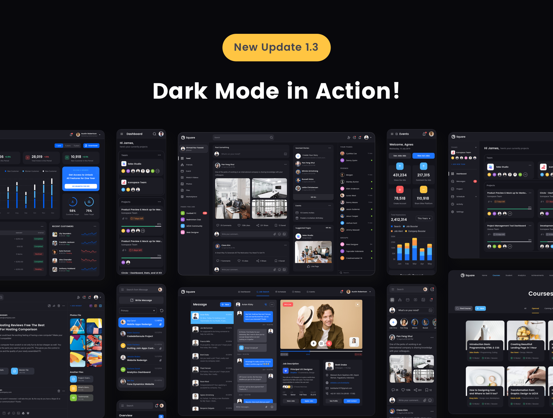 Square Dashboard UI Kit preview 10
