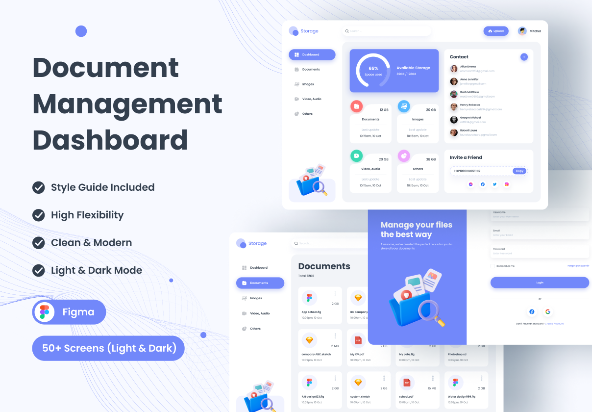 Storage Management Dashboard - Dashboard design asset by ui8