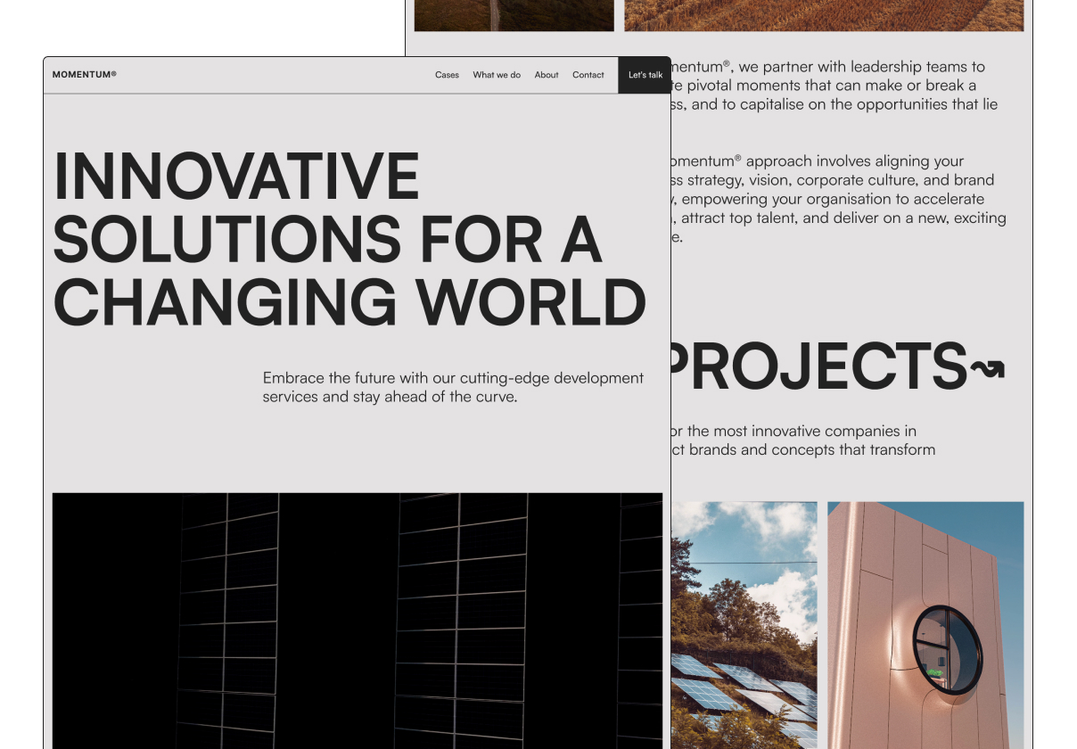 MOMENTUM - Agency Website Template for Framer