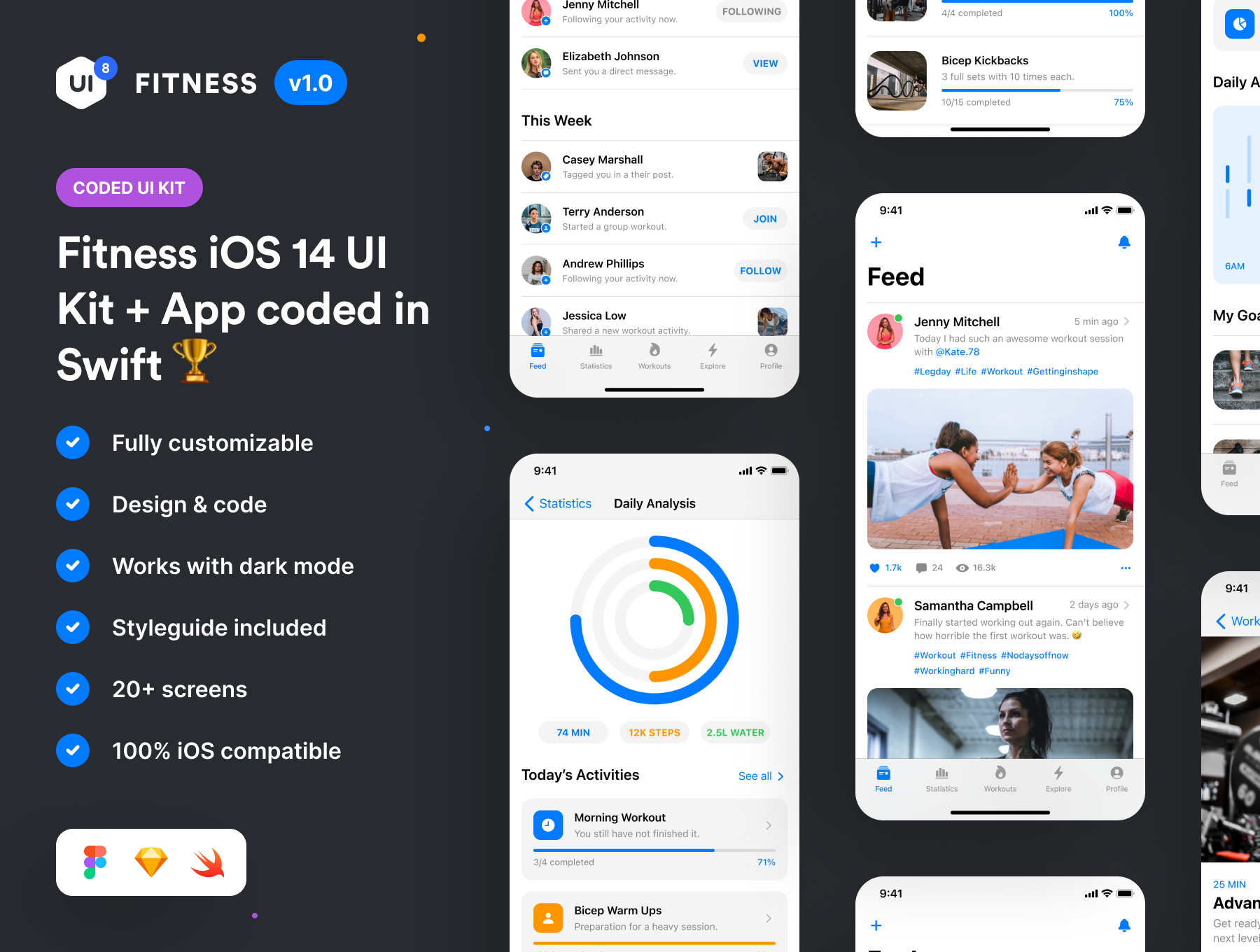 Swift Fitness: iOS 14 App Kit