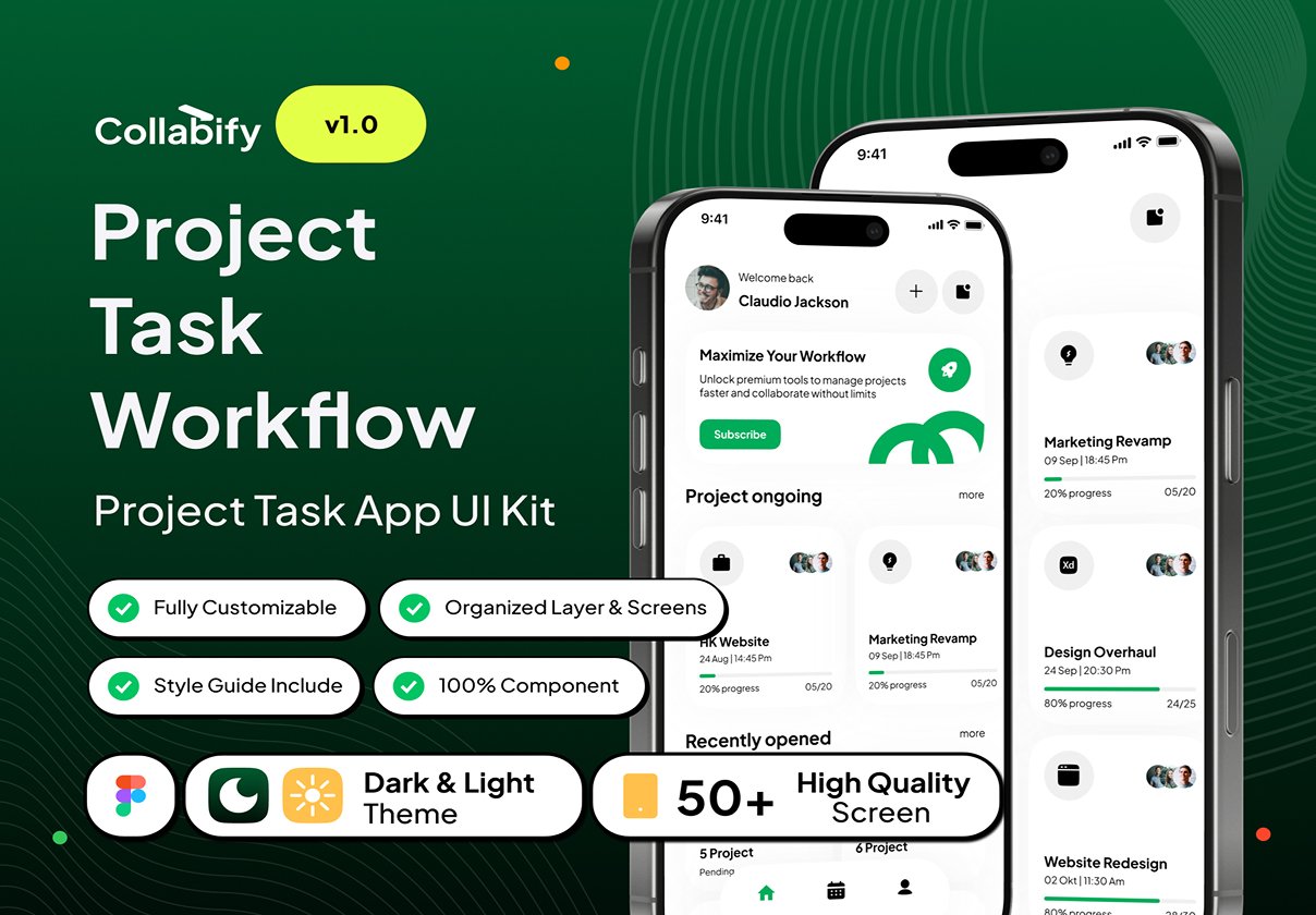 Collabify - Project Task Workflow App UI Kit