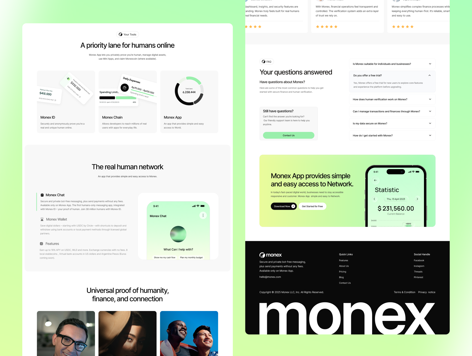 9屏现代绿色调金融科技银行网站用户登录落地ui界面设计figma模板素材 Monex — Finance Mobile App Landing Page插图3 9屏现代绿色调金融科技银行网站用户登录落地ui界面设计figma模板素材 Monex — Finance Mobile App Landing Page插图3