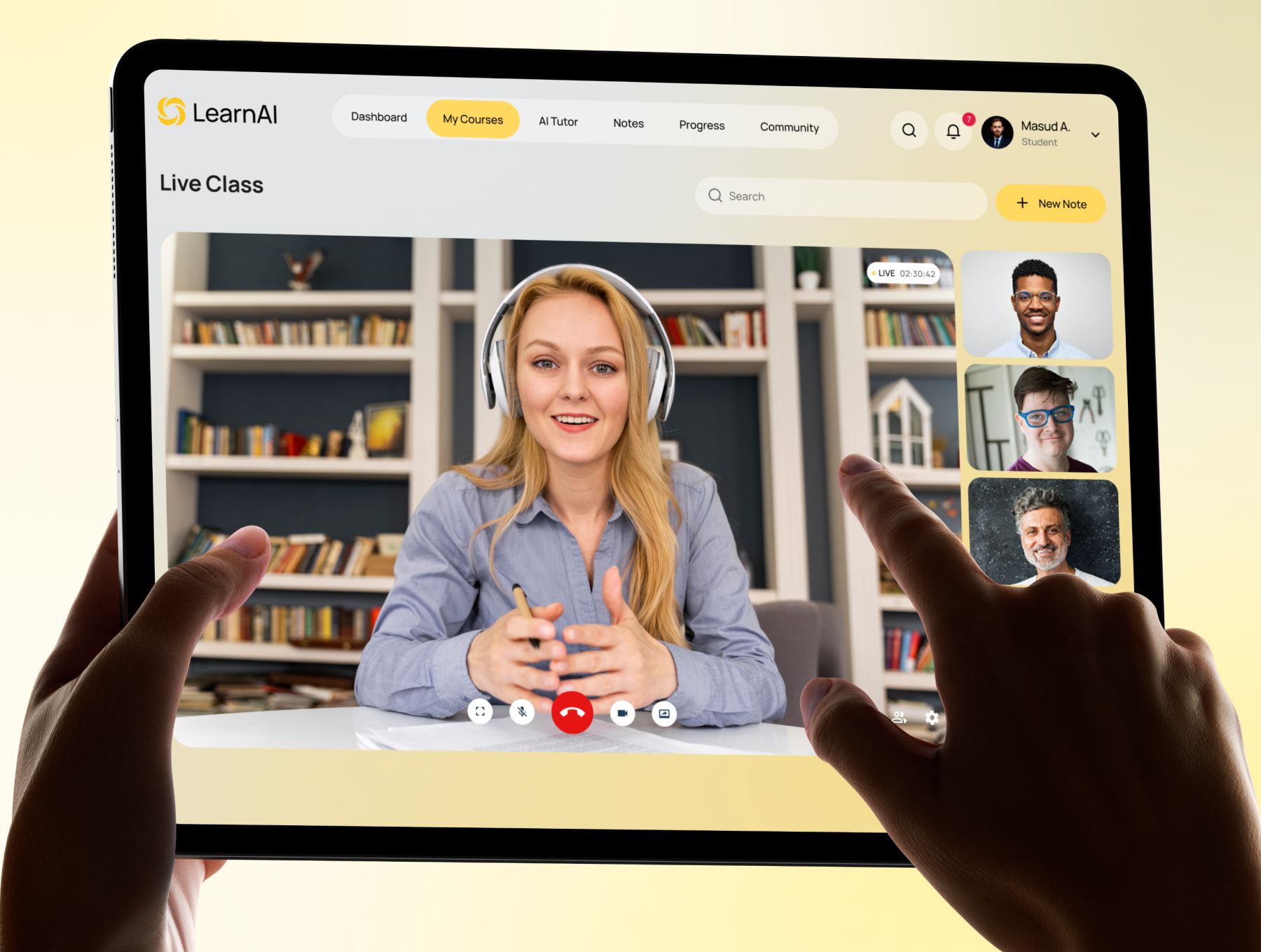30+屏幕AI在线学习智能化教育学习追踪平台UI套件 LearnAI - AI Online Learning Platform UI Kit_vVUORV
