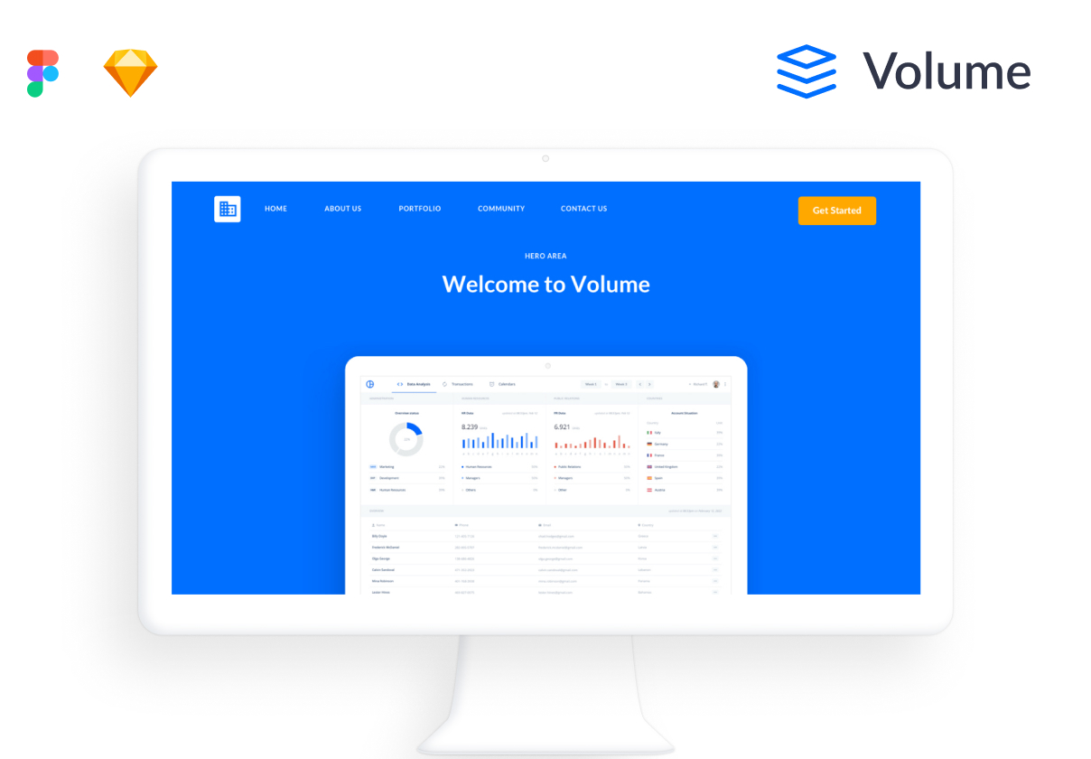 Volume - The Biggest Website UI Kit in the World