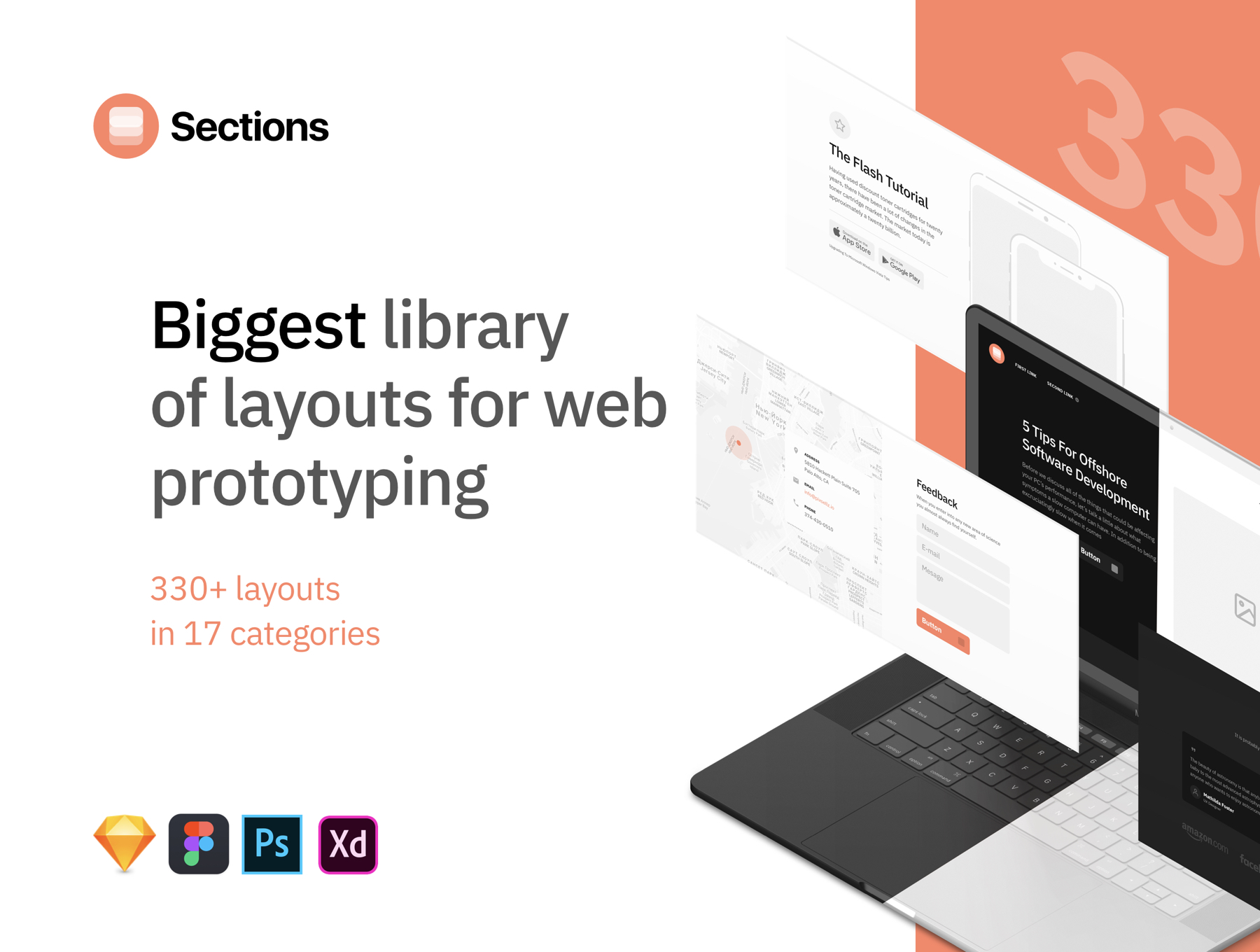 Sections Wireframe Kit