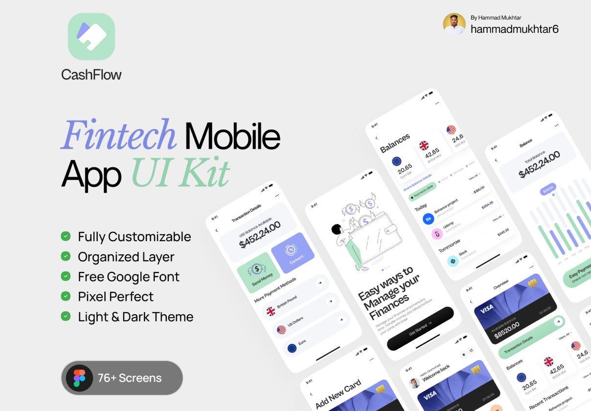 Fintech App Ui Kit - Cash Flow