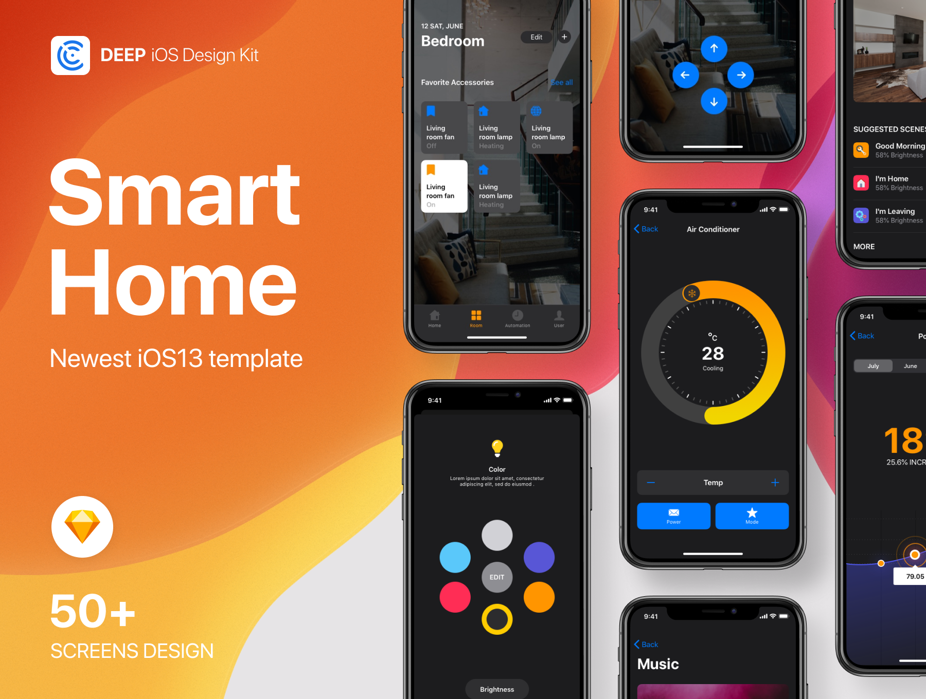 Deep - Smart Home iOS 13 Design Kit
