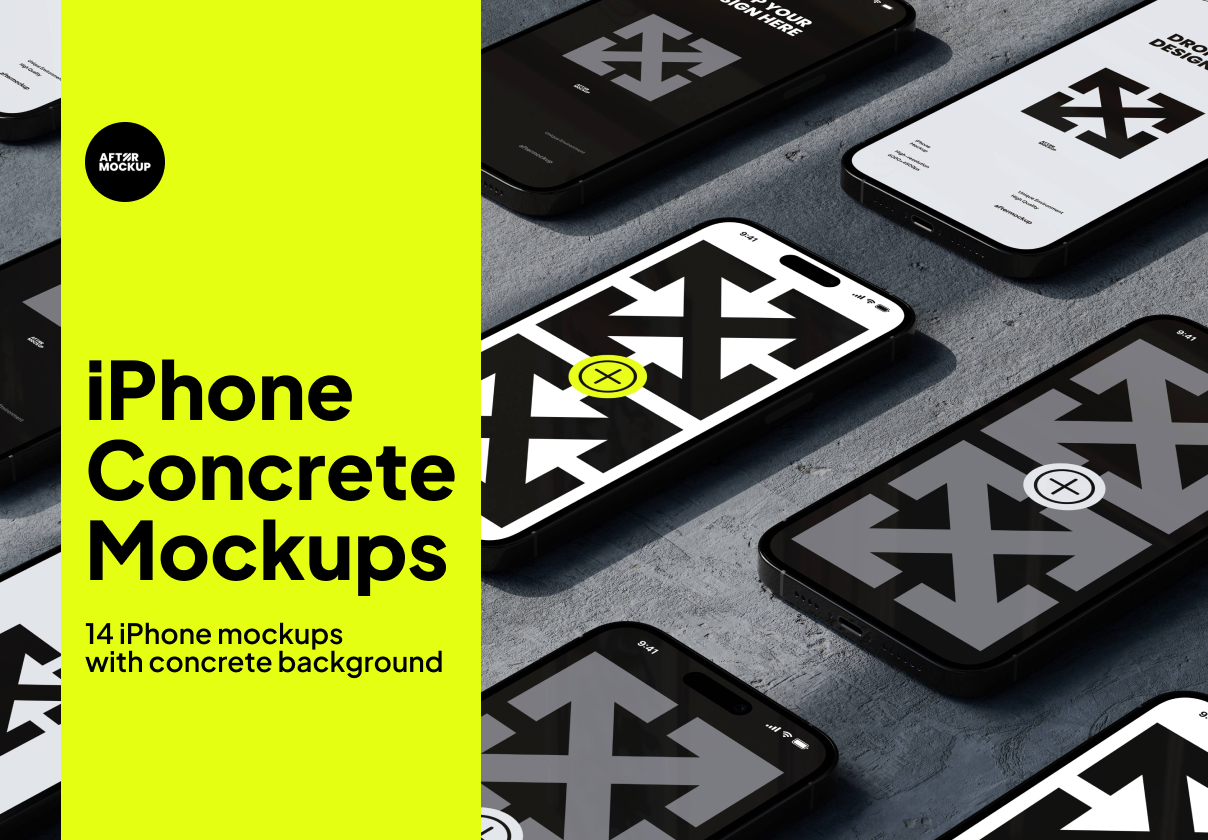 iPhone Concrete Mockups
