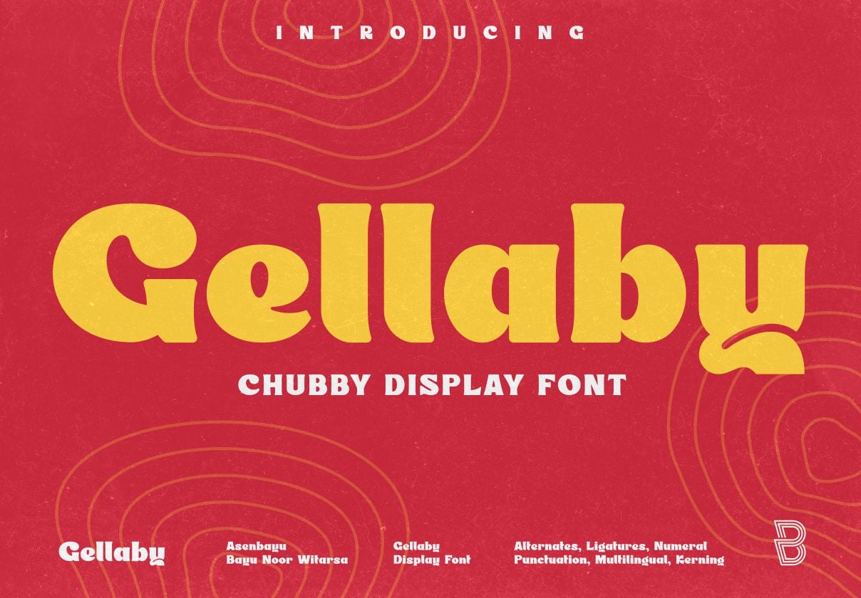 Gellaby Font - design asset by UI8