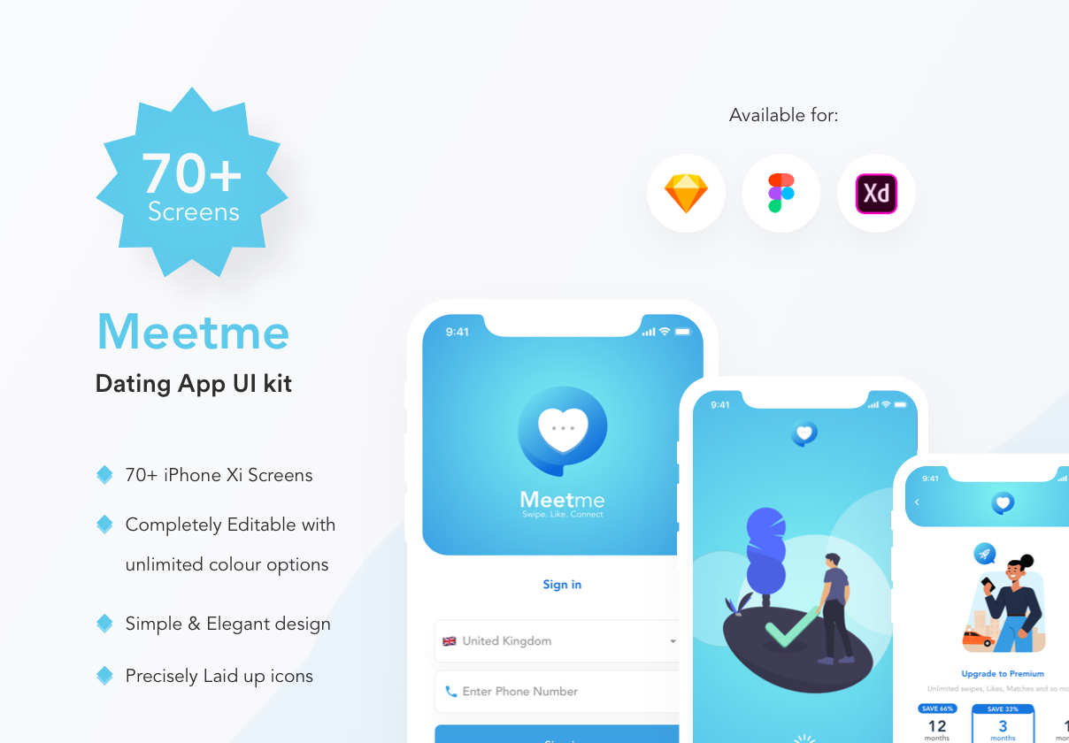 MeetMe Dating App UI Kit