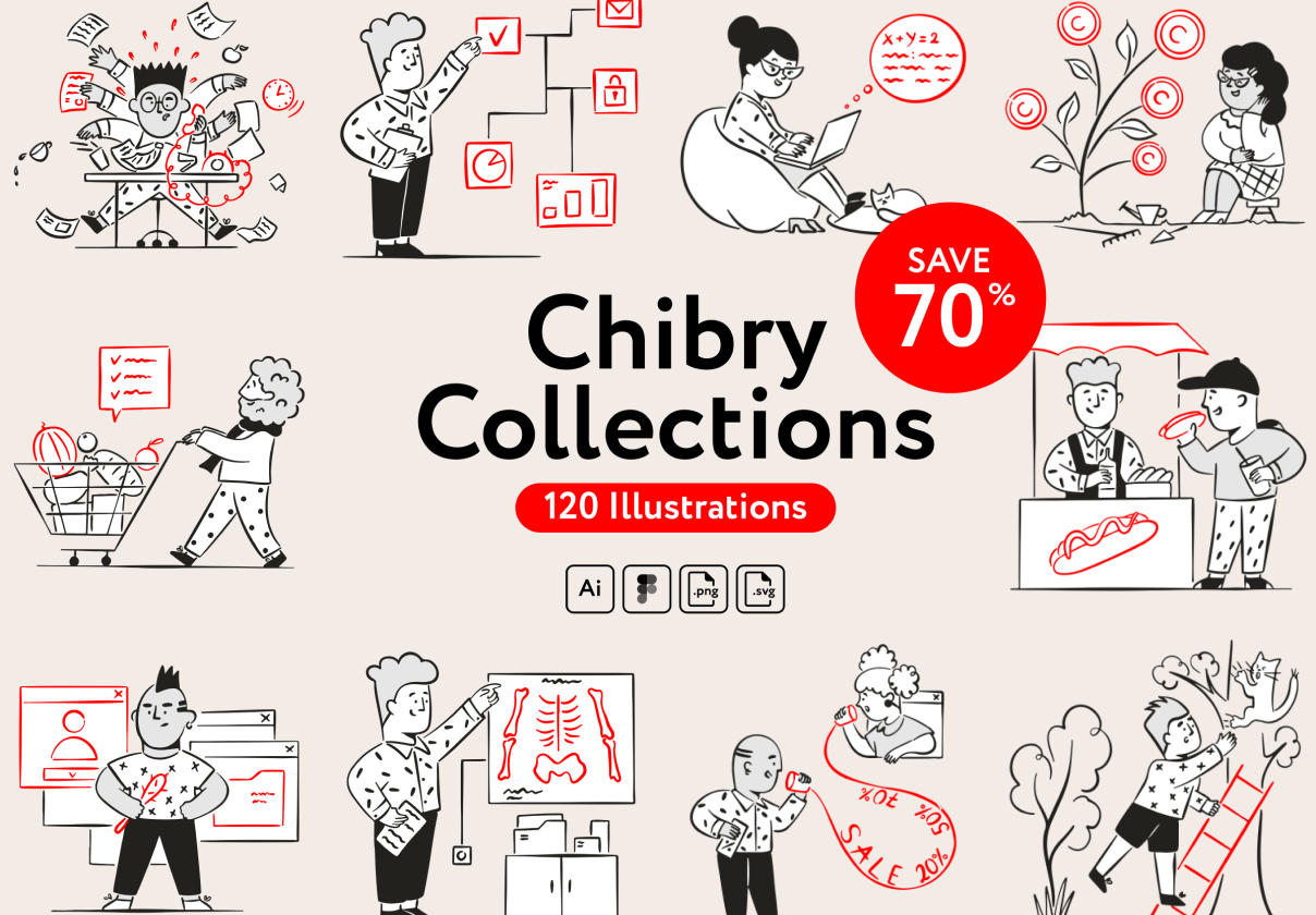 Chibry Collection — Illustrations on UI8