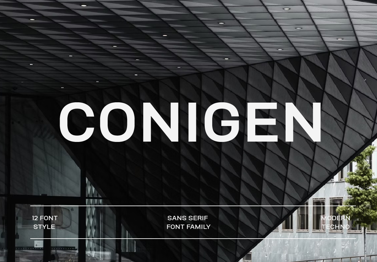 Conigen Modern Sans Serif - design asset by UI8