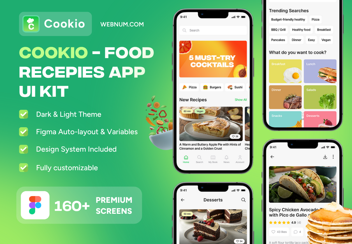 Cookio - Food Recepies App Ui Kit