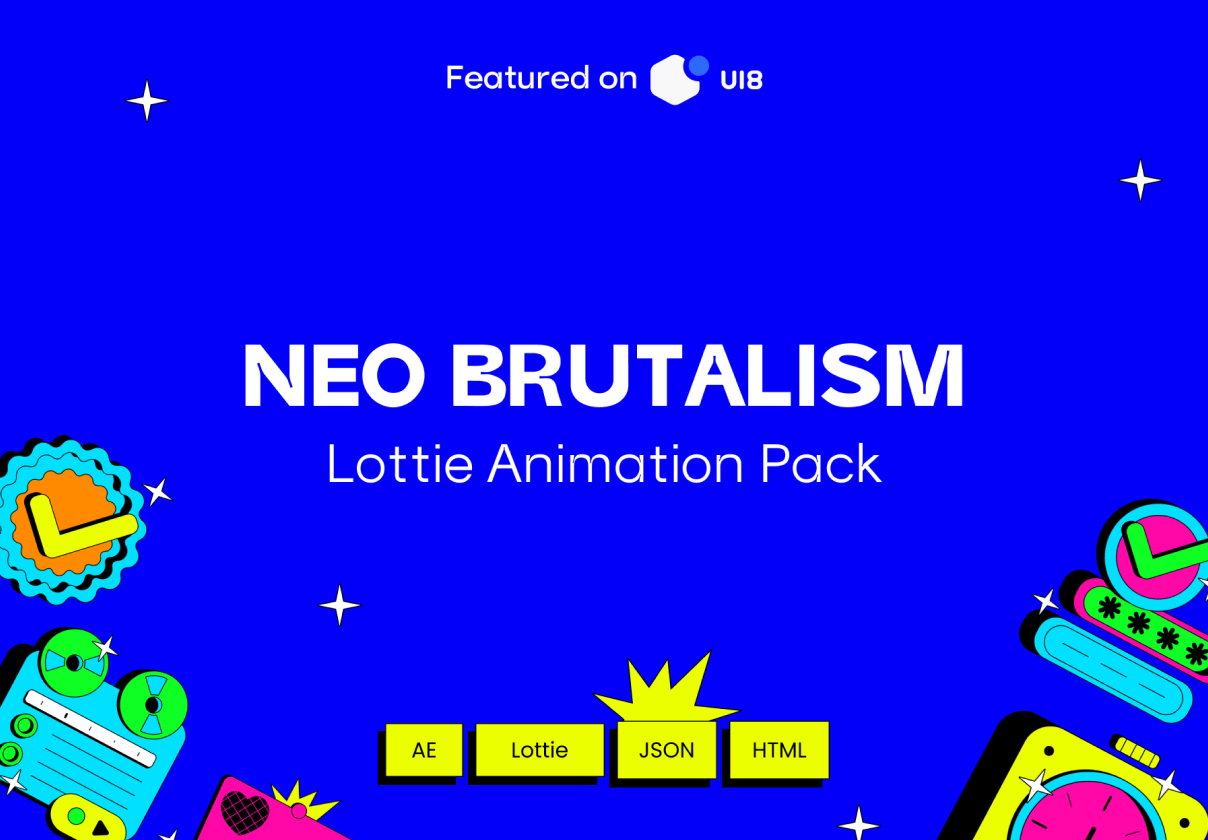 Neo Brutalism Lottie Animation Pack