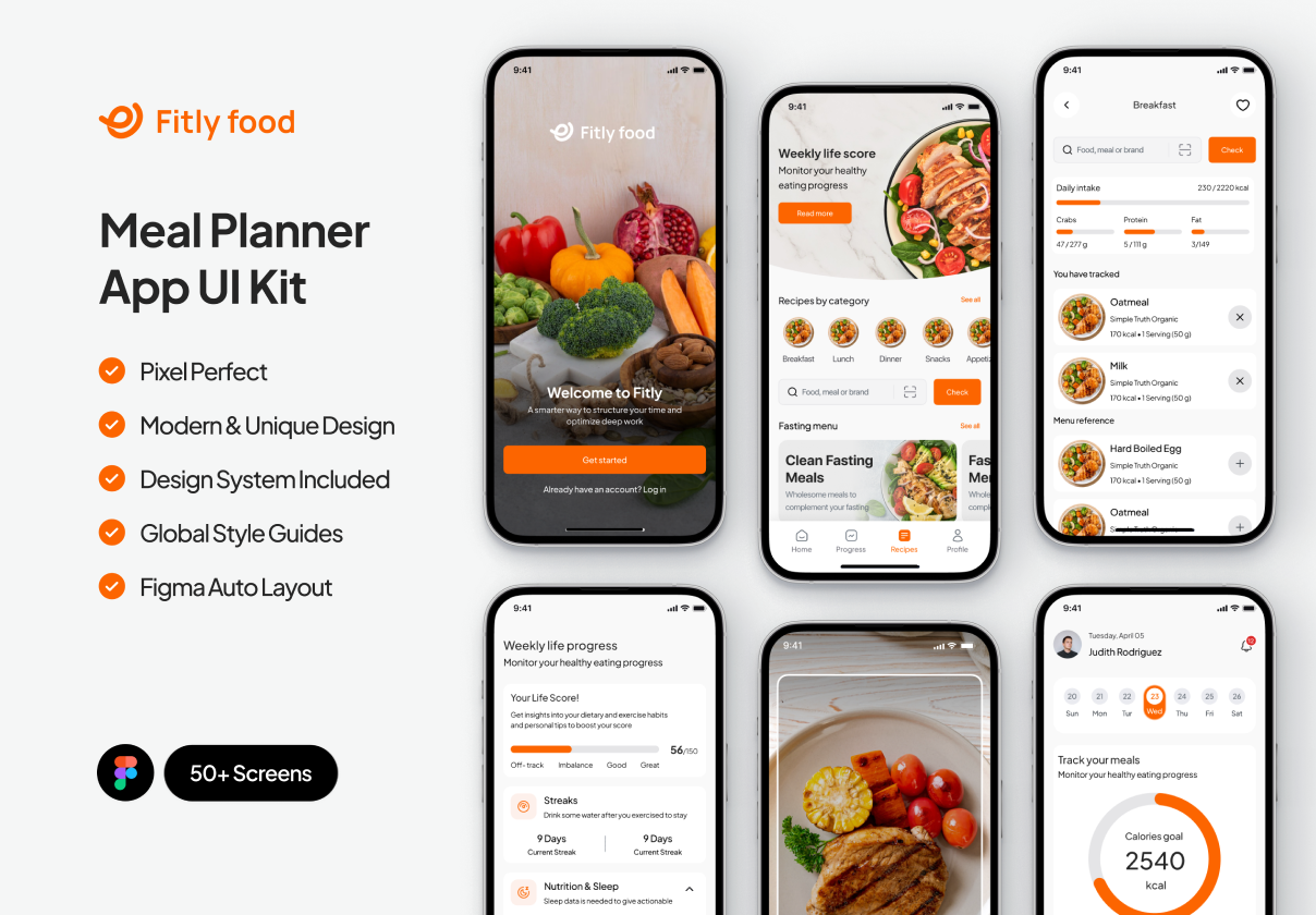 Fitly food - Meal Planner App