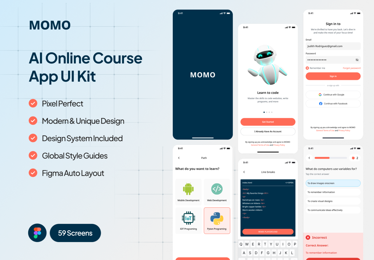 MOMO - AI Online course App