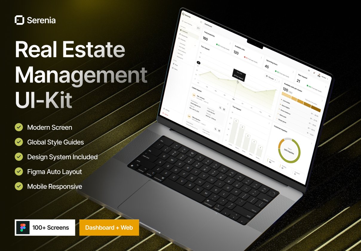 Serenia – Real Estate Management UI Kit