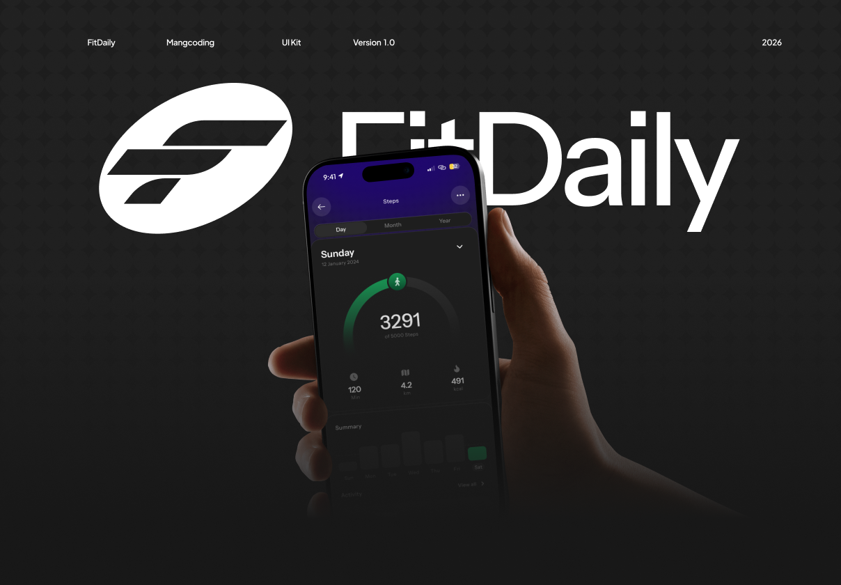 FitDaily - Health Monitoring app - Mobile design asset by ui8