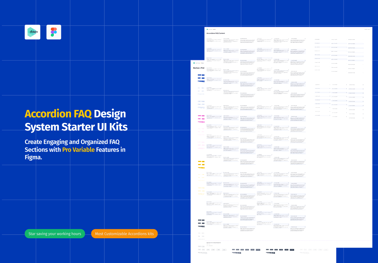 Accordion FAQ Design System Starter UI Kits - Uncategorized design asset by ui8
