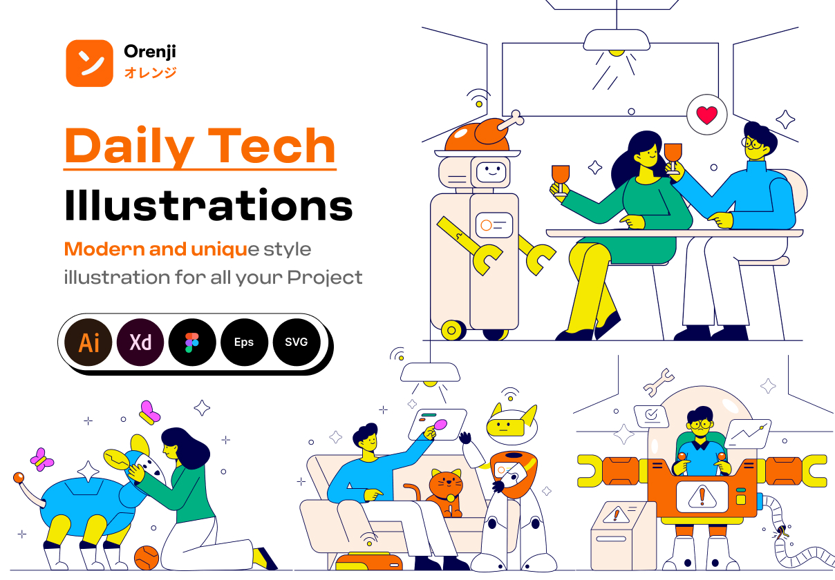 Daily Tech Illustrations - Uncategorized design asset by ui8