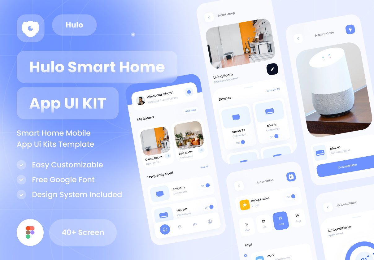 Hulo - Smart Home UI Kit - Uncategorized design asset by ui8