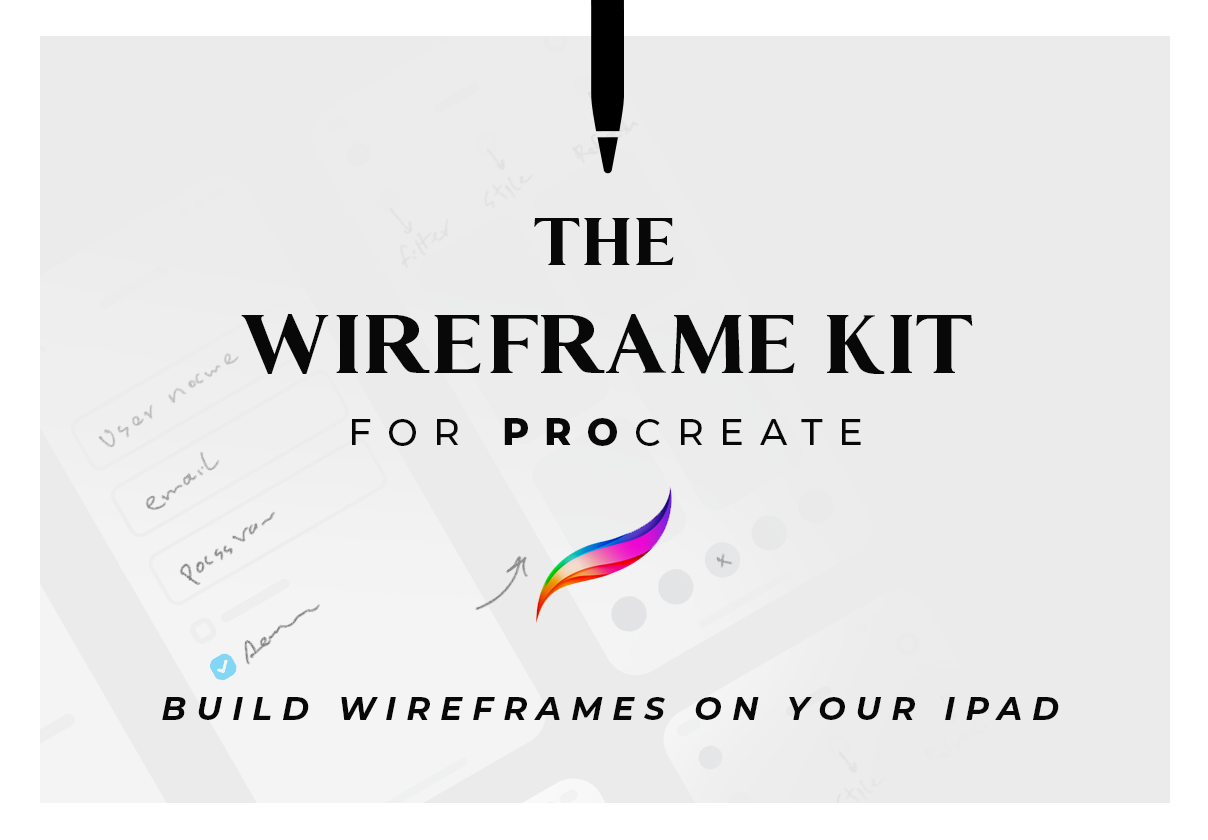The Wireframe Kit for Procreate