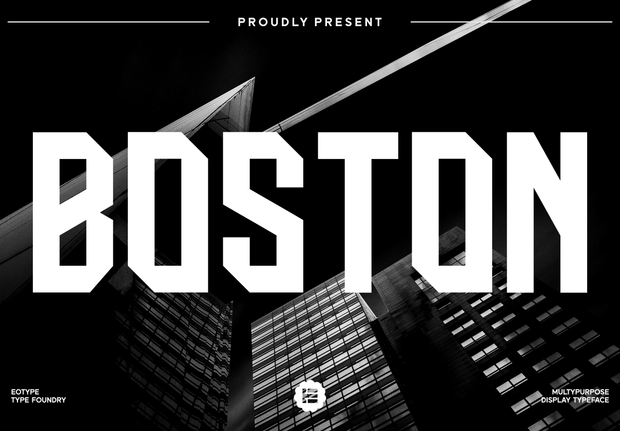 Boston - Dispaly Typeface - Uncategorized design asset by ui8