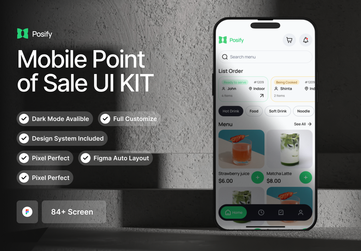 Posify - Mobile Point of Sale UI KIT - Mobile design asset by UI8