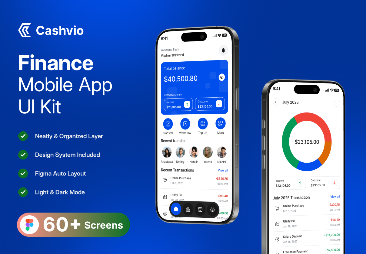 Cashvio - Finance Mobile UI Kit