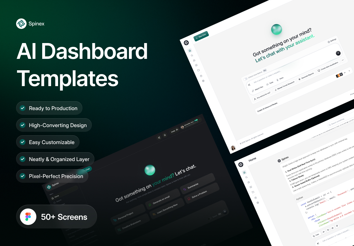 Spinex - AI Dashboard UI Kit