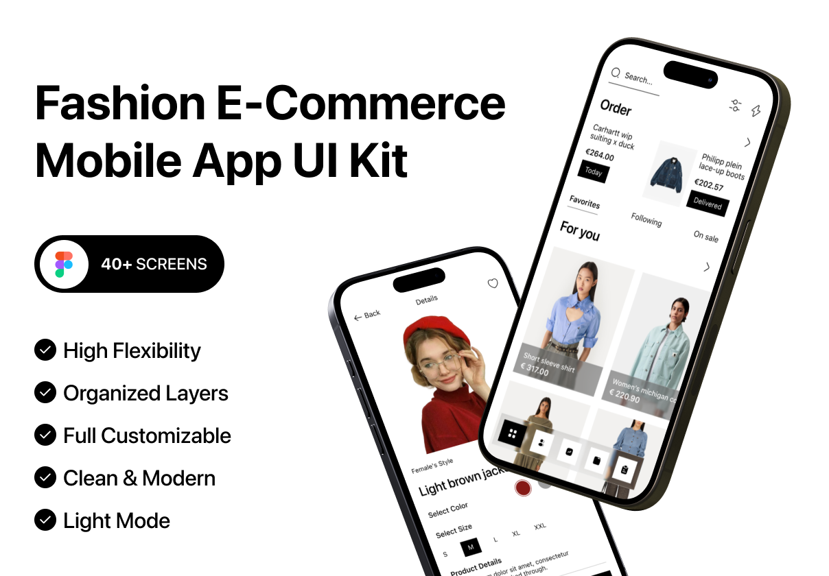 Elvora — Fashion E-commerce App UI Kit - Ecommerce, Mobile design asset by ui8