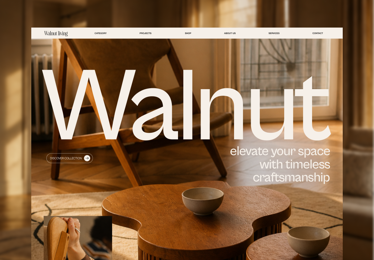 Walnut Living – Furniture E-commerce Website UI Kit - Ecommerce design asset by ui8