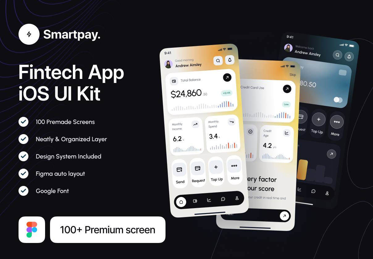 Smartpay - UI Design Finance - design asset by UI8