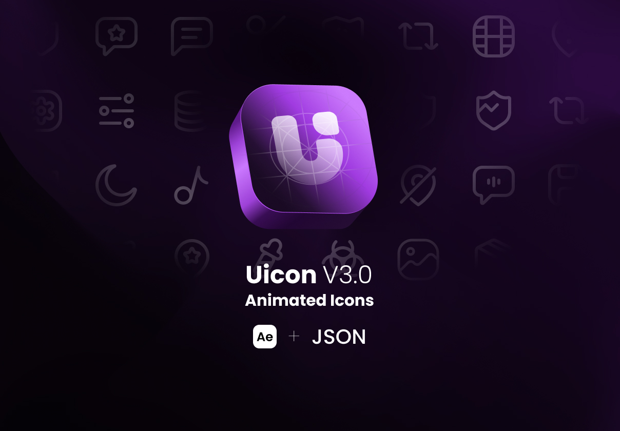 Uicon V3.0 / Animated Icons - design asset by UI8