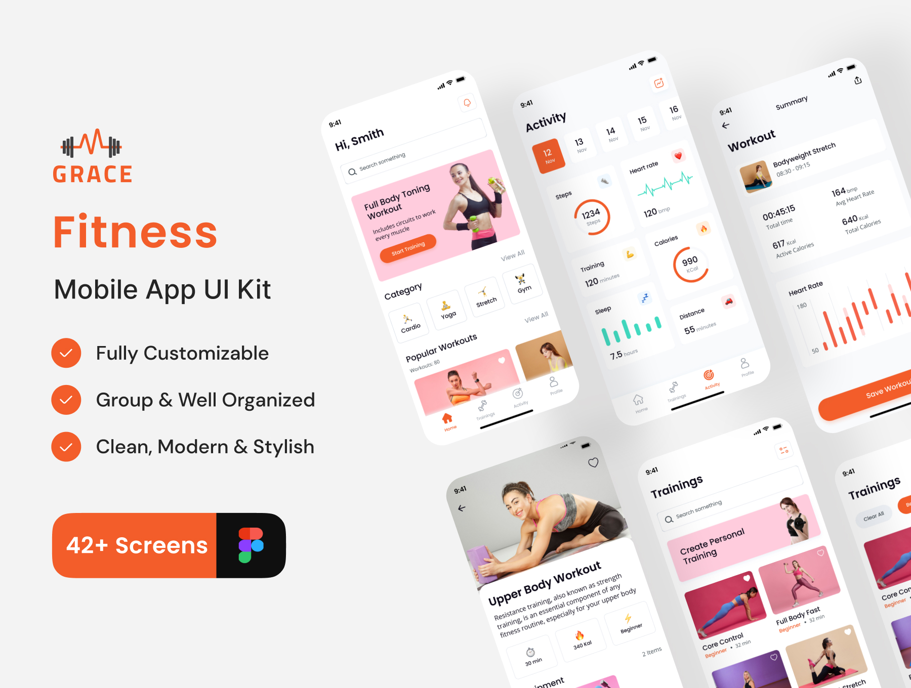 Fitness App Ui Figma + XD