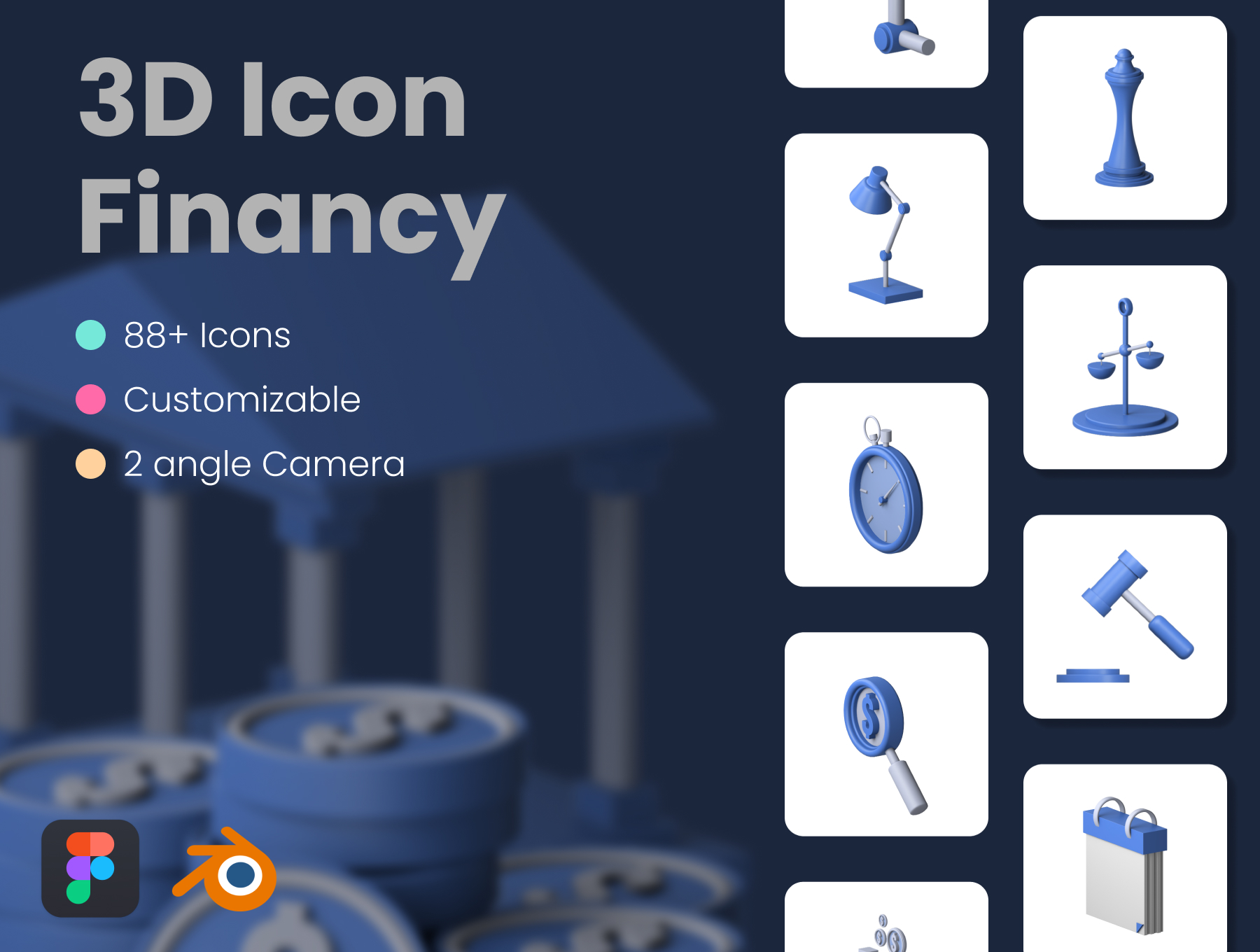 3D Financy Icon Financial