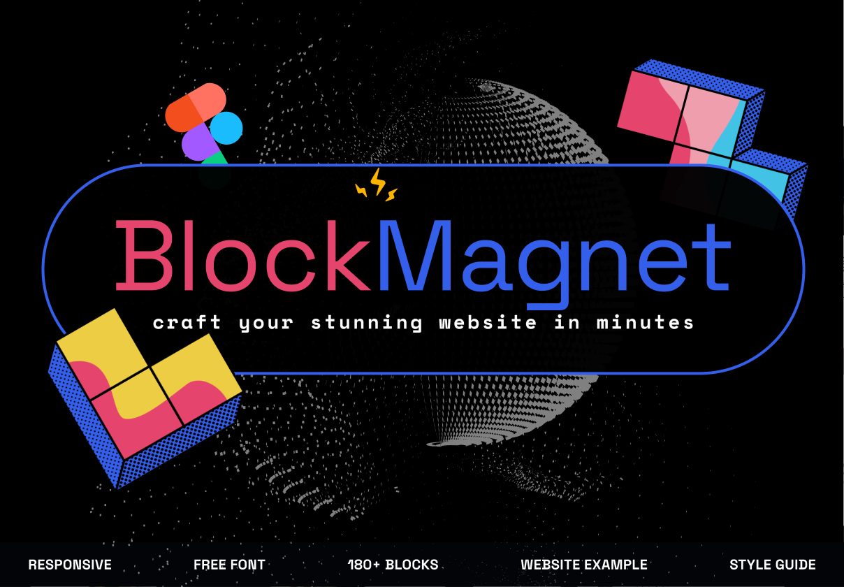 BlockMagnet: 180+ Blocks for Speedy & Beautiful Website Design - Uncategorized design asset by ui8