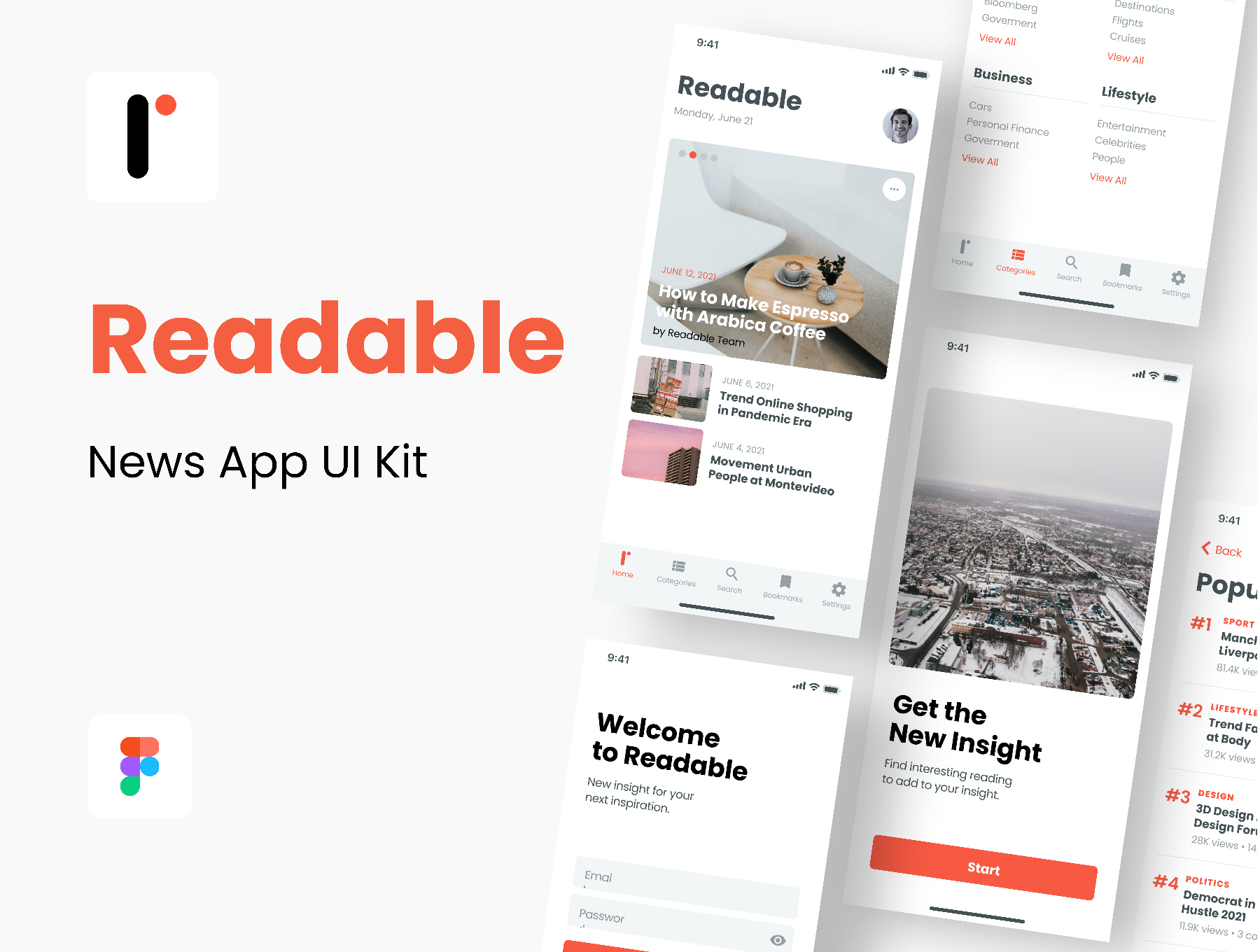 Readable - News App UI Kit