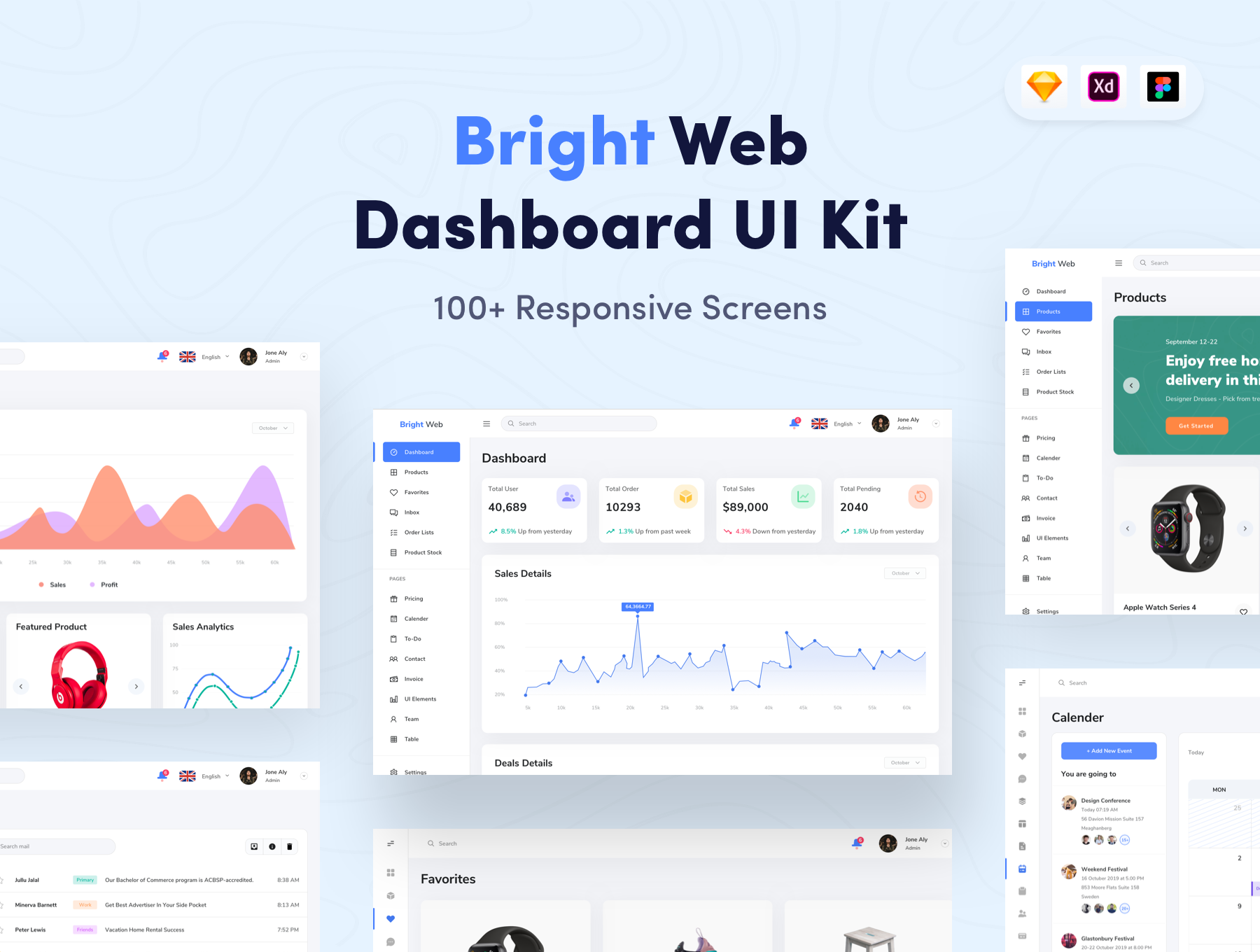 Bright Web Dashboard UI Kit