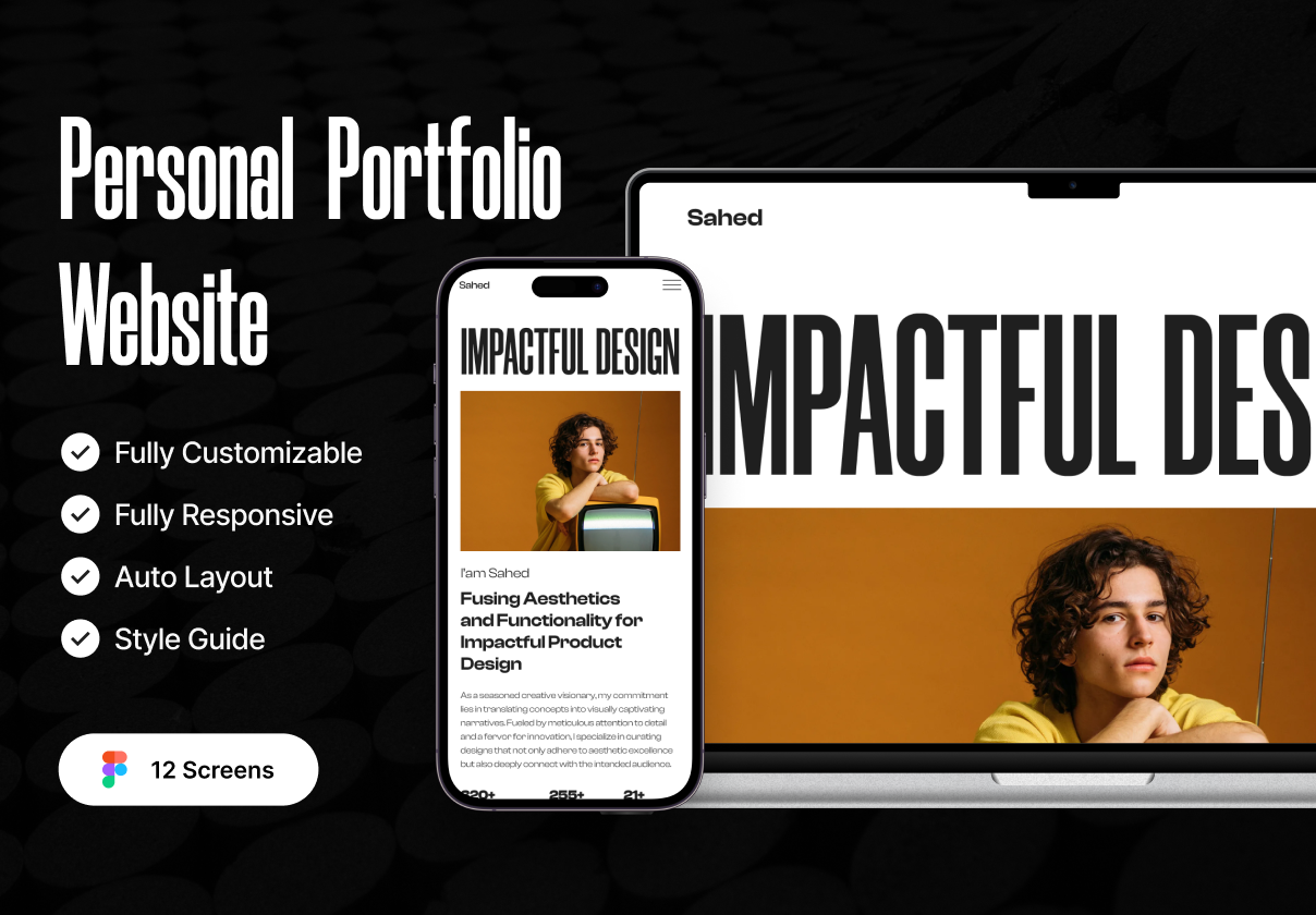 Sahed - Personal Portfolio Website - Portfolio design asset by ui8