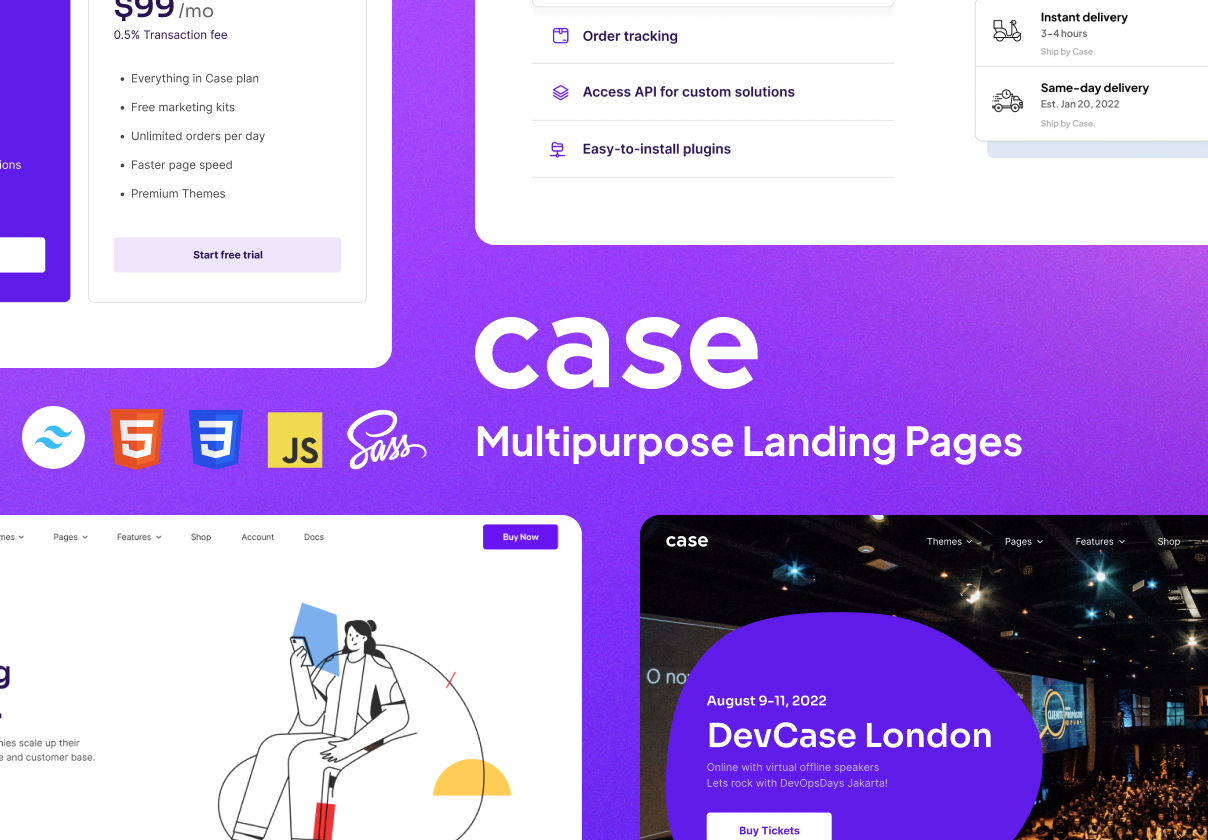 Case - Landing Page Template - Landing Page design asset by ui8