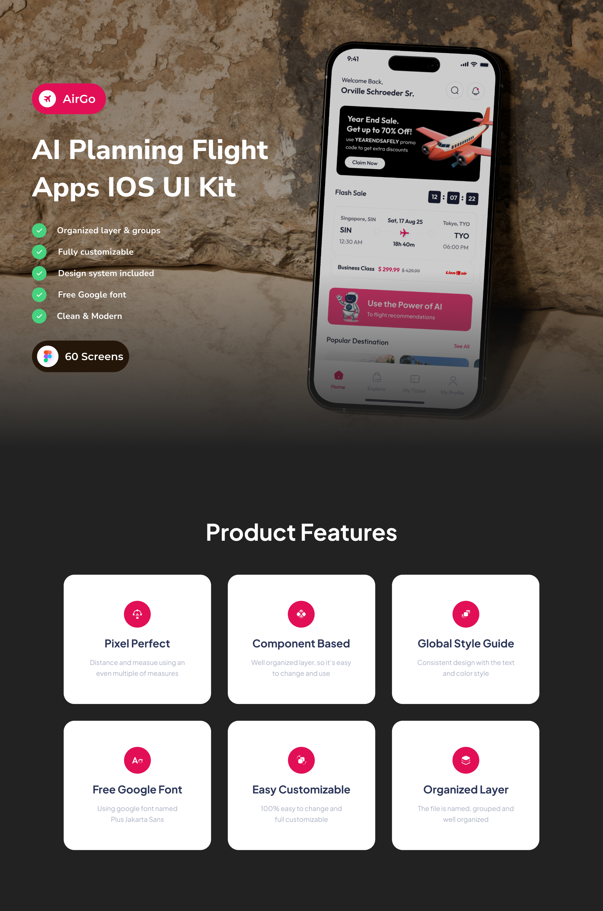AI Flight Booking App Interface