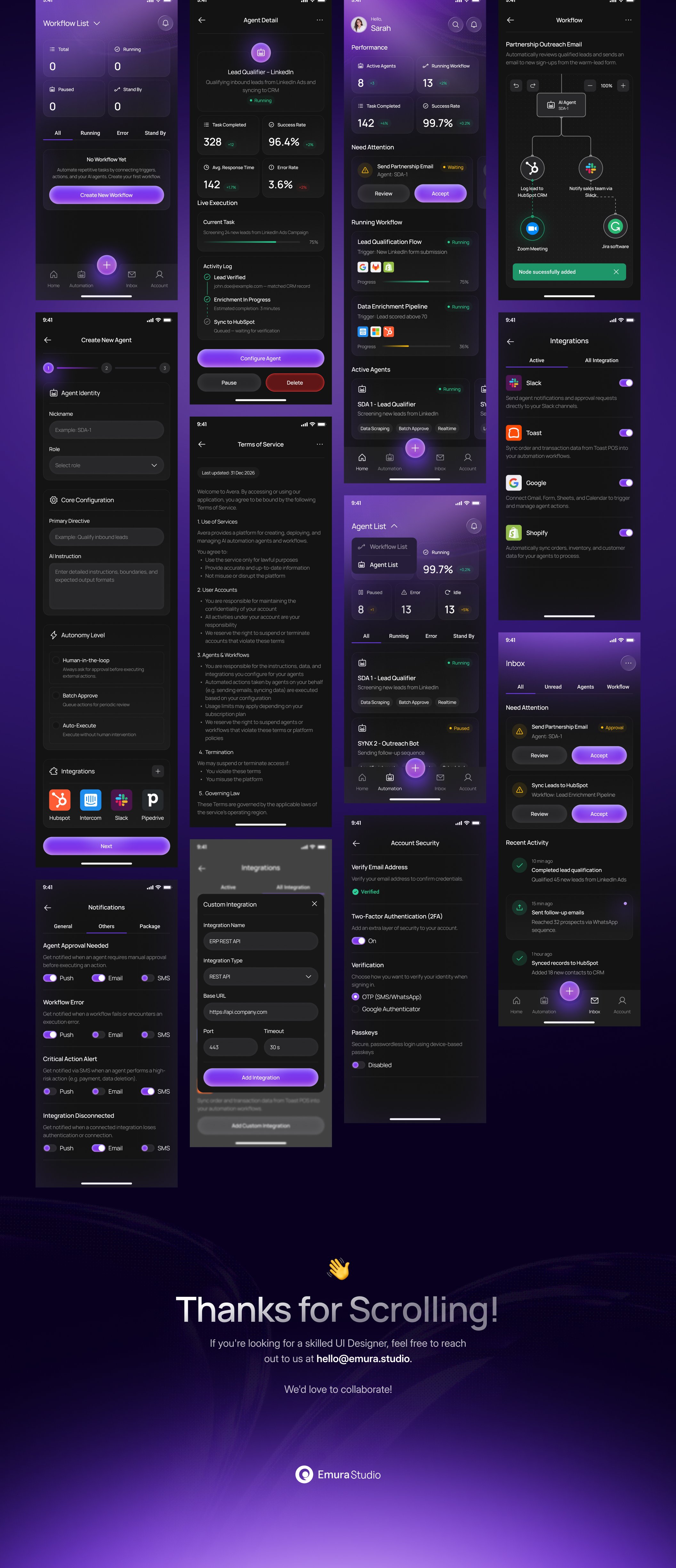 60+屏AI人工智能自动化工作项目流程管理监管生产力应用程序App Ui界面设计figma模板 Avera – AI Automation Mobile App Kit插图7 60+屏AI人工智能自动化工作项目流程管理监管生产力应用程序App Ui界面设计figma模板 Avera – AI Automation Mobile App Kit插图7